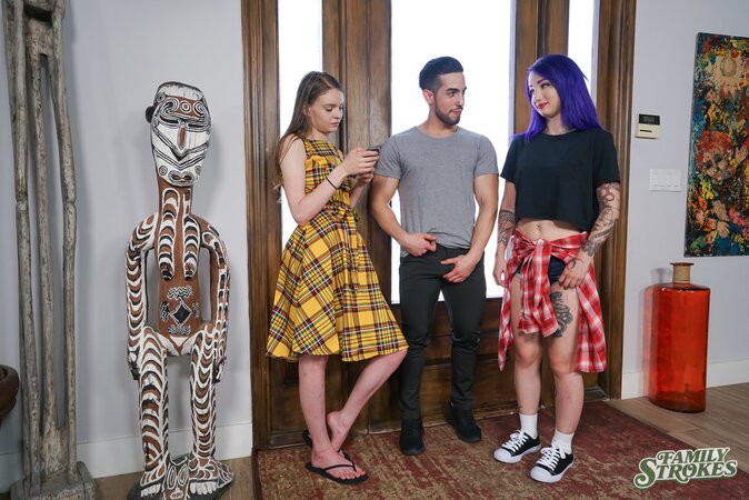 They had many orgasms in a taboo threesome fuck scene here