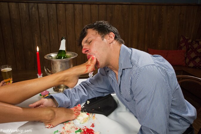 Dude eats her feet along with his dinner because she is THE BEST