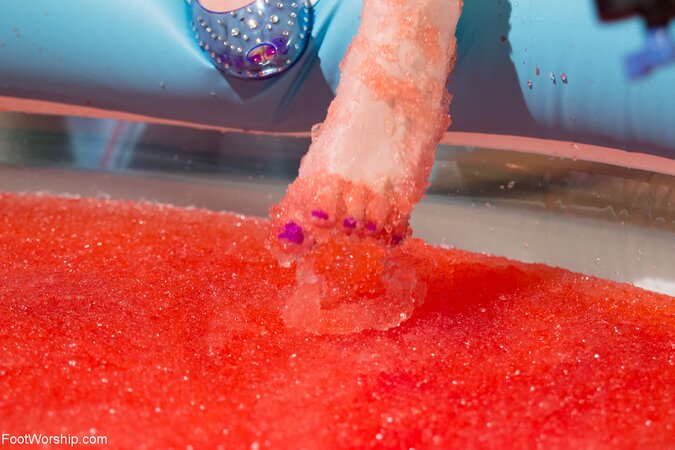 COlorful experience featuring playful foot fetish lesbians