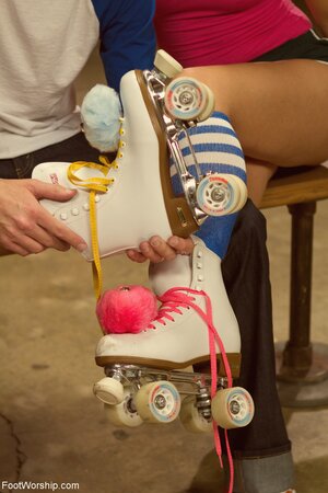 Appealing women feeding a creepy asshole their sweaty toes