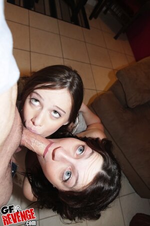 Hoodie wearing hottie sucks dick and gets fucked with passion