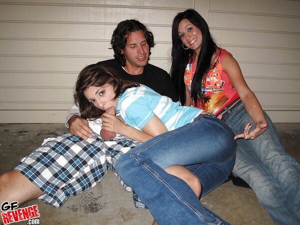 Big ass babes are going to suck dick outside to get off