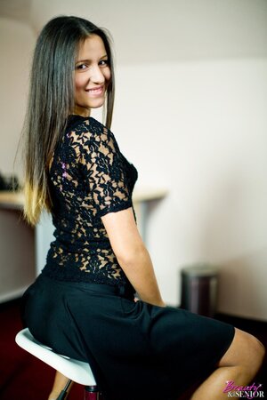 Brunette Crystal Crown opens her legs for kinky daddy today