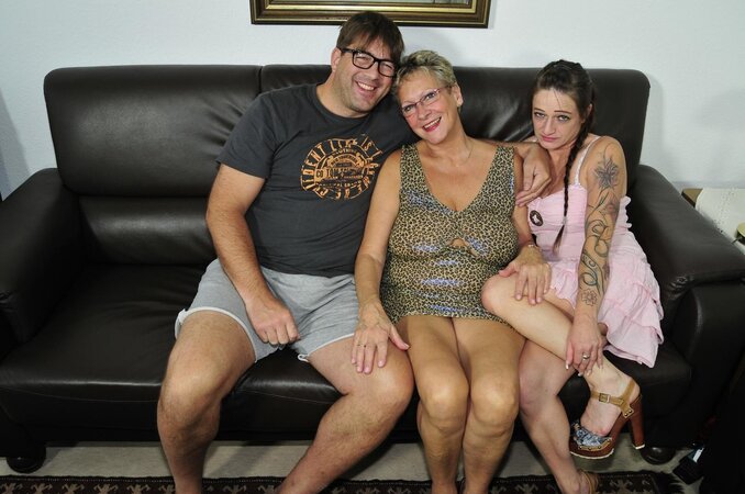 Nothing can stop this older dweeb from making them both cum