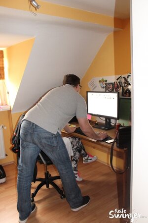 Big boobs brunette finds a way to bounce on his hard cock