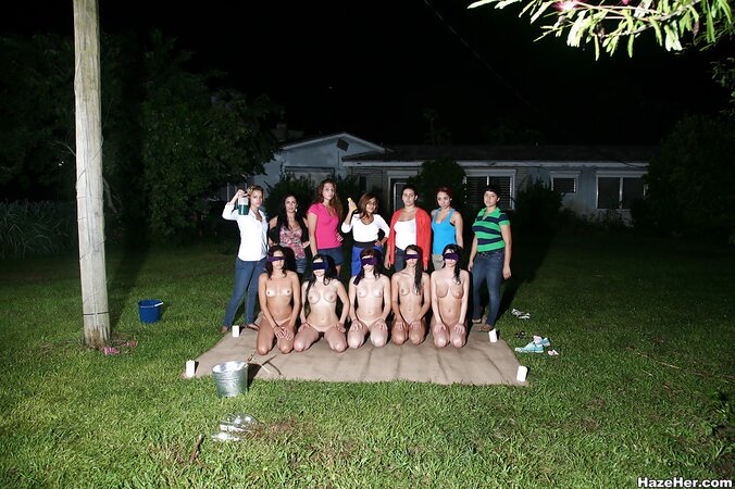 Brunette lesbians with big tits and hairy bodies enjoy outdoor fun