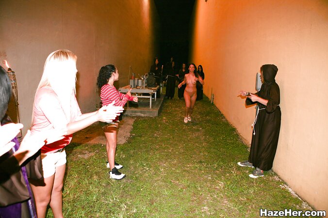 Tiny tits lesbians with sexy butts having fun outdoors