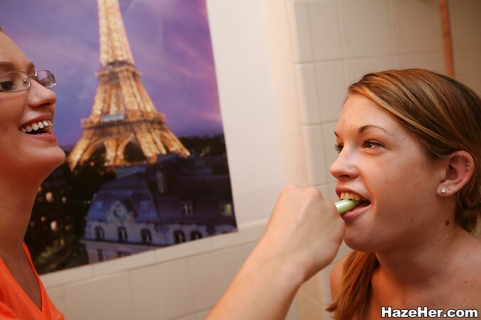 Harsh lesbian dominates her slaves with chores