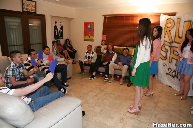 Reality lesbians have a fun party with kissing