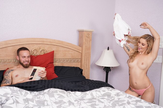 Young lesbians Kali Roses and Vienna Black get close with a sex toy