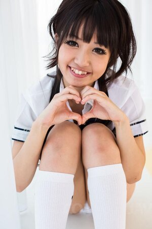 Adorable Kotomi sucks cock in POV mode