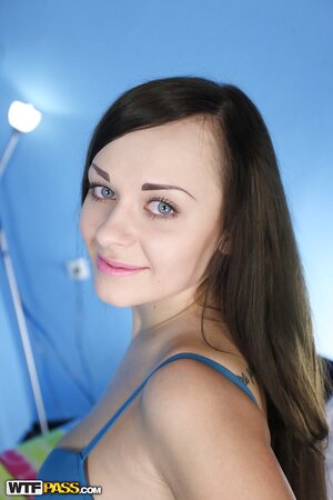 Katarina Muti shows off her milky teen breasts in lingerie