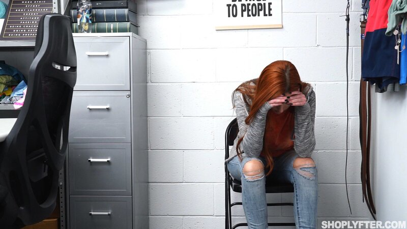 Wrex Oliver pounds redhead teen thief Scarlett Mae