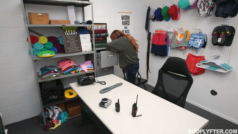 Aria Carson gets stripped and fucked by Jack Vegas in the office