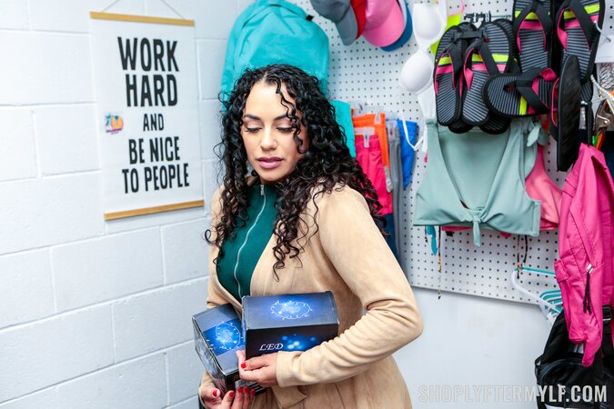 Latina Brianna Bourbon gets stripped and fucked doggystyle by Mike Mancini