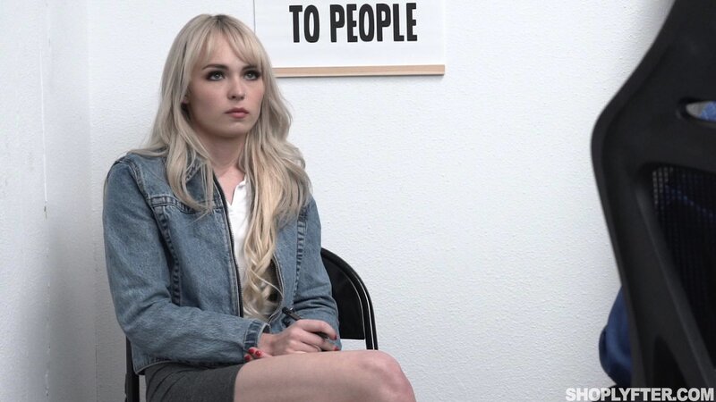 Lilly Bell gets bent over the security office desk and fucked by Brock Doom