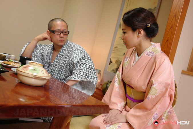 Shy Japanese wife Minako Uchida gets fucked hard by two perverts