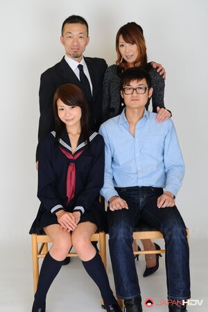 Jun Kusanagi and her stepdaughter Yuri Aine posing naked