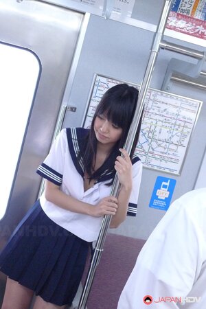 ayoi Yoshino gets gangbanged and gets creampied in a train