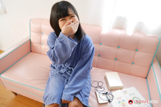 Mayu Kawai fingers her shaved pussy and shows off her big tits