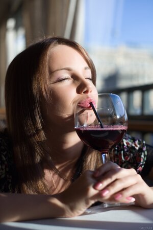 Adorable teen Michaela A enjoys exposing her vagina in a solo