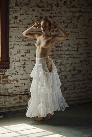 Sally A shows off her beauty in a Met Art gallery