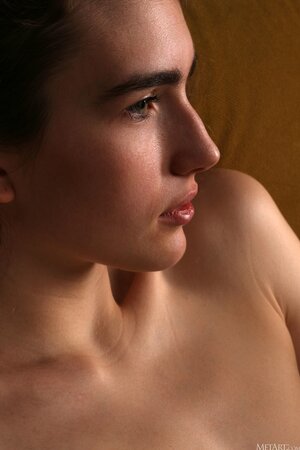 Hot girl with a pretty face and big naturals in an artsy album