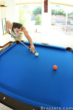 Hot mom Veronica Rayne sucks and fucks Chris Stokes's monster cock in the bathroom