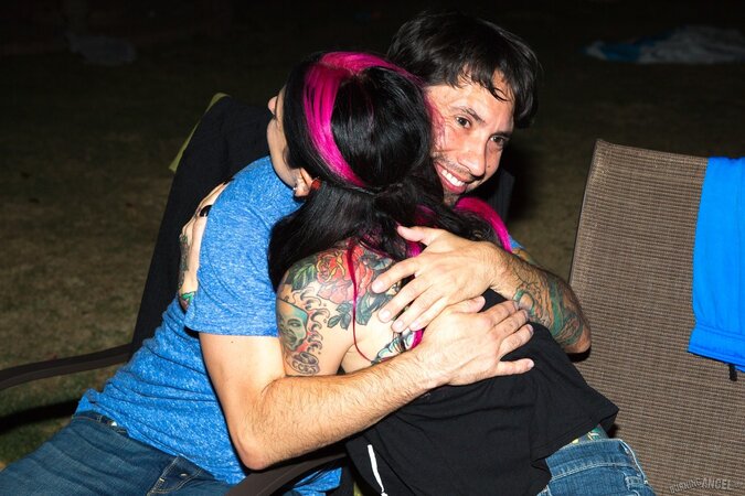 Proxy Paige takes a fat rod deep in her tight ass with Joanna Angel and Tommy Pistol