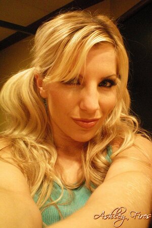 Ashley Fires reveals her big tits and pussy behind the scenes