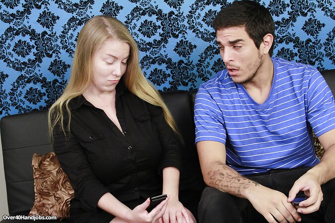 Desiree De Luca gives a handjob on a big cock after being tricked