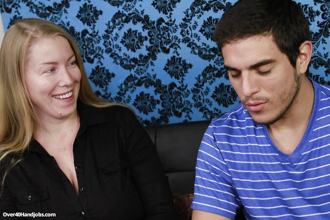 Desiree De Luca gives a handjob on a big cock after being tricked