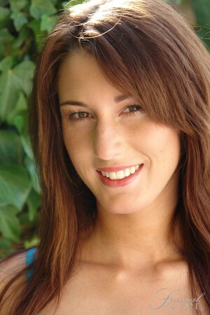 Petite girl with a pretty face looks stunning in stockings