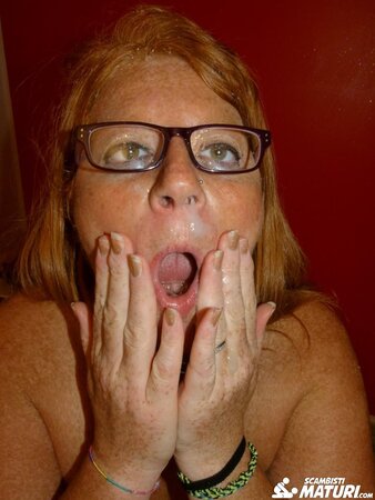 Granny with massive breasts masturbates before fucking a fella