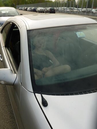 Paola S enjoys masturbating in the car and swallowing cum in the hotel