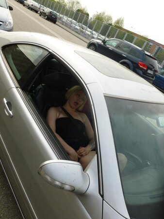 Paola S enjoys masturbating in the car and swallowing cum in the hotel