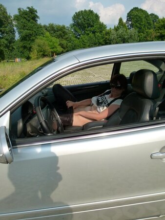 PD Melissa enjoys toying her horny pussy, giving a blowjob, and masturbating in a car