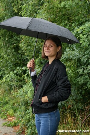 Grace Carson rides a cock in the middle of a road