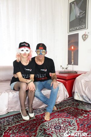 Indya Mirales wears a mask and gets fingered and fucked on camera