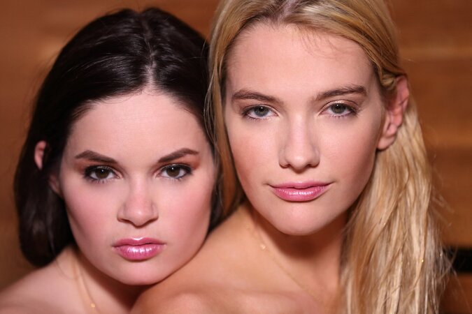 Riley Brooks and Kenna are eating out their twats in 69