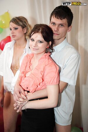 Big booty sluts are having a total orgy with hung perverts