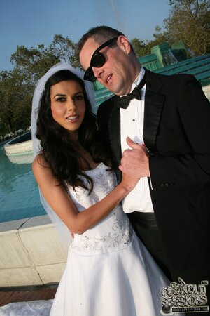 Lou Charmelle fucks a black man in front of her cuckold husband