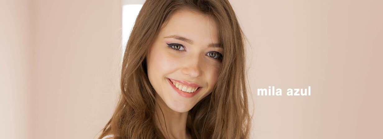 Mila Azul enjoys exposing her big tits and pussy while trying on bikinis