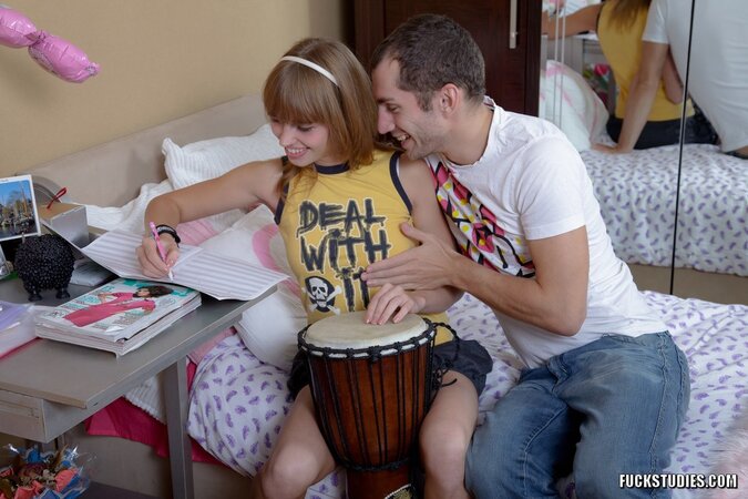 Slim emo teen is going to get her pussy blasted harder