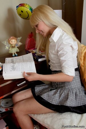 Giggling schoolgirl gets roughed up because fuck subtlety