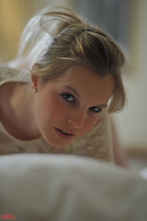 Rose Delight came home just to tease the camera on all fours