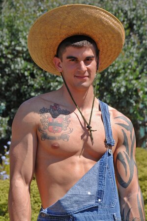 Britney Amber gives a blowjob to a country boy stud in the office