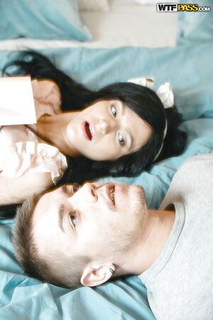 She wants to hear that 'cum for me' as she takes her from behind