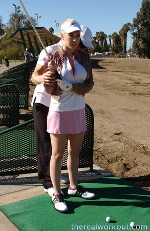 Kagney Linn Karter fucks her coach and gets a cumshot on her big tits