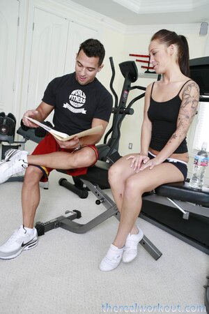 Hands busy, mouth free, begging for his dick in her hole